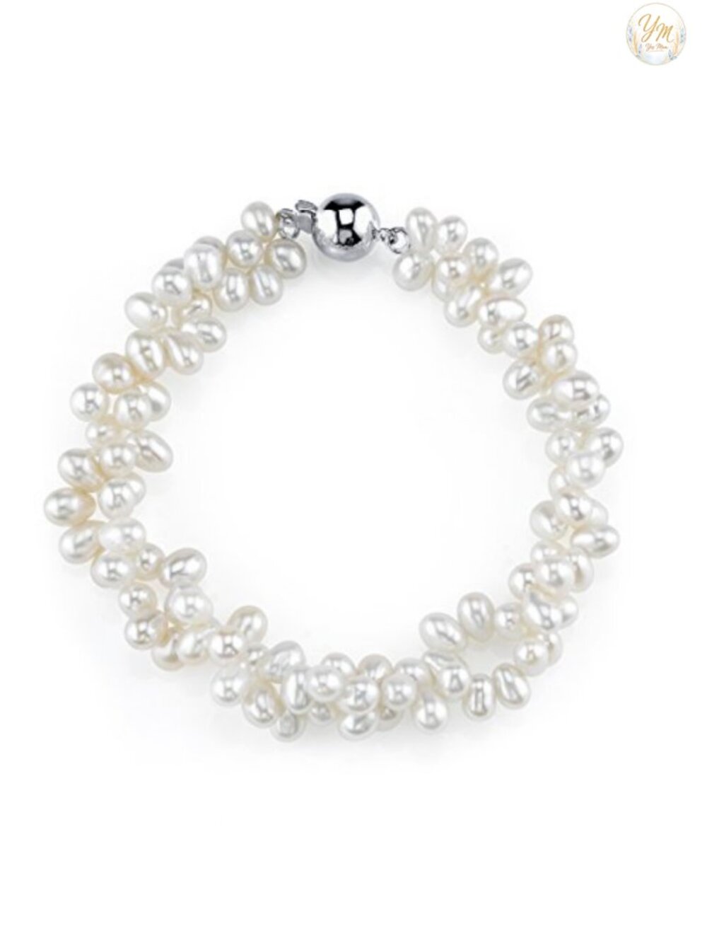 Real Freshwater Pearl Bracelet AAAA Sterling Silver Clasp 4-5mm Silk Knotted 7"